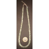 collier en aigue marine rondelles faceté