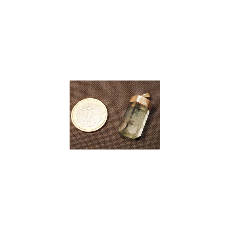 pendentif aigue marine monté sur argent
