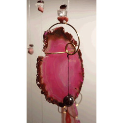 agate rose sonore de la suspension minérale