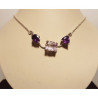 Collier argent avec améthyste 