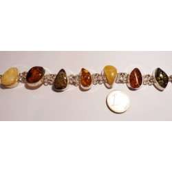 bracelet en ambre vert jaune cognac et impérial