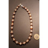 collier strass et perles d'eau douce