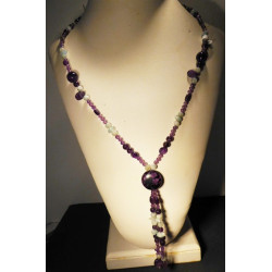 collier améthyste et aigue marine