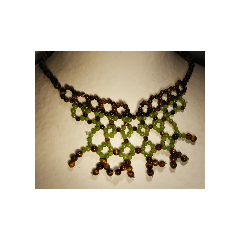 collier oeil de tigre et jade 
