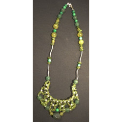 collier péridot et jade