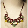 collier grenat, serpentine et aventurine