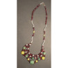 collier grenat, serpentine et aventurine