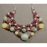 collier grenat, serpentine et aventurine