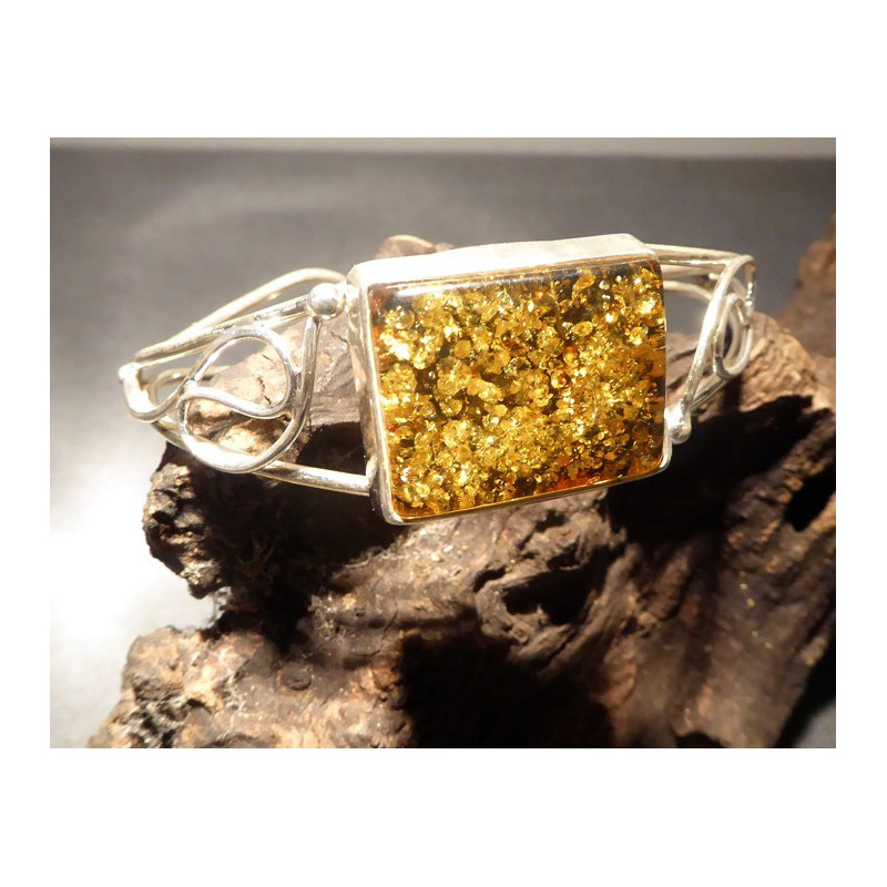 bracelet ambre vert