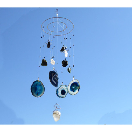 Grand suspension minérale bleue L'AGE DE PIERRE