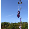 Suspension minérale avec 4 agates violette