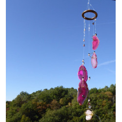 Carillon en agates roses petit modéle 