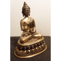 statue de boudha mudra de protection en bronze
