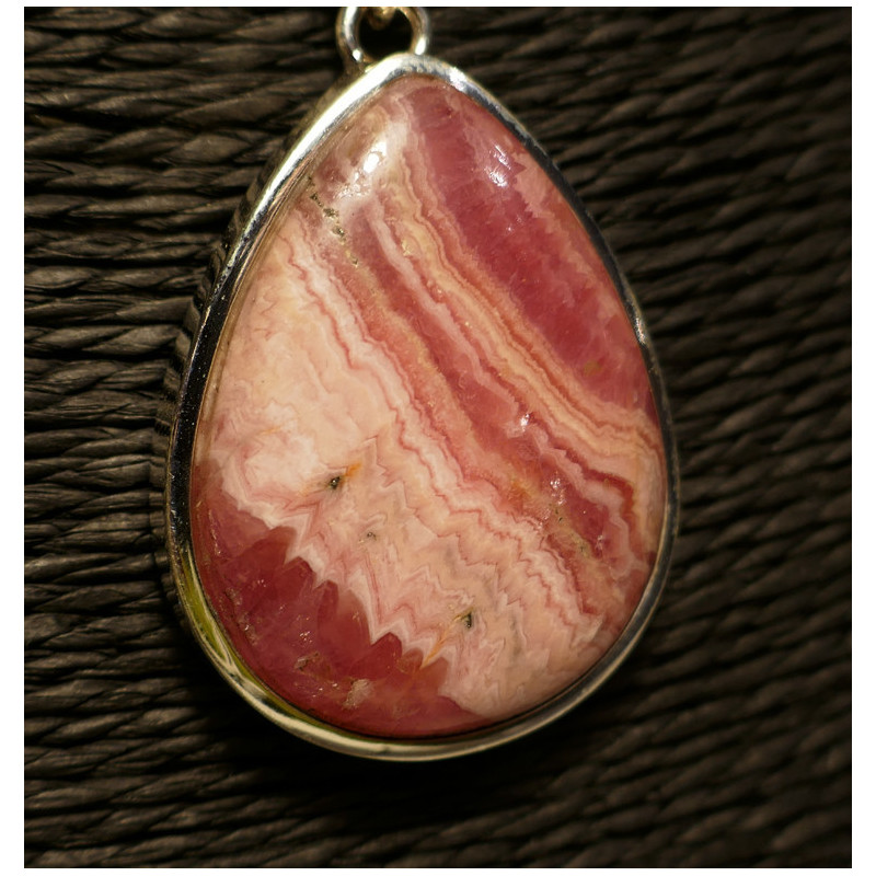 Pendentif en rhodochrosite