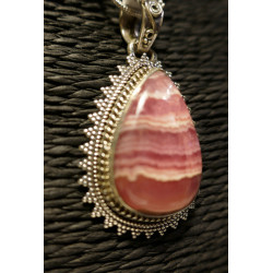 Pendentif en rhodochrosite