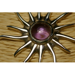 pendentif soleil améthyste