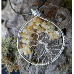 Pendentif Arbre de Vie en Citrine