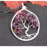 Ruby Tree of Life, Red Gemstone Pendant, Creation LE SAULE REVEUR