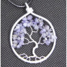 Blue Tanzanite Tree of Life, Gemstone Pendant, handmade by LE SAULE REVEUR