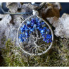 Arbre de Vie en Lapis Lazuli, Pendentif en pierre bleue, pierre des égyptiens,