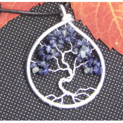 Blue Sapphire Tree of Life Pendant, Creation LE SAULE REVEUR
