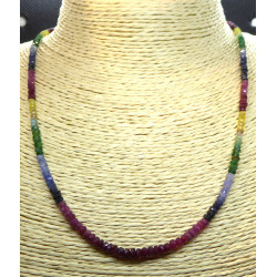 collier saphir multicolor