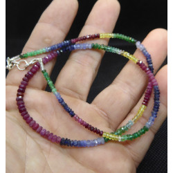 collier saphir multicolor