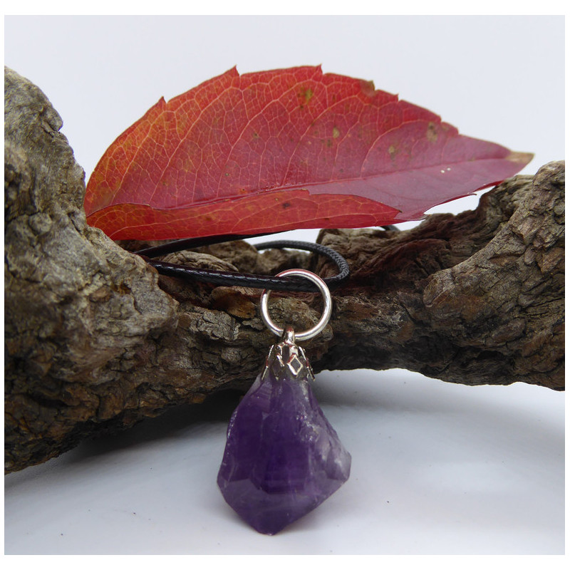 Pendentif cristal d'améthyste