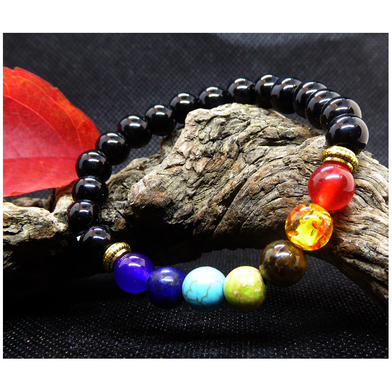 bracelet obsidienne 7 chakras