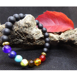 bracelet obsidienne 7 chakras