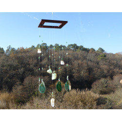 mobile minéral vert 9 pierres