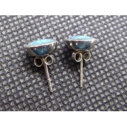 Boucles d'Oreille Opale Précieuses Argent