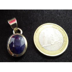Pendentif en Saphir, Bijou Argent