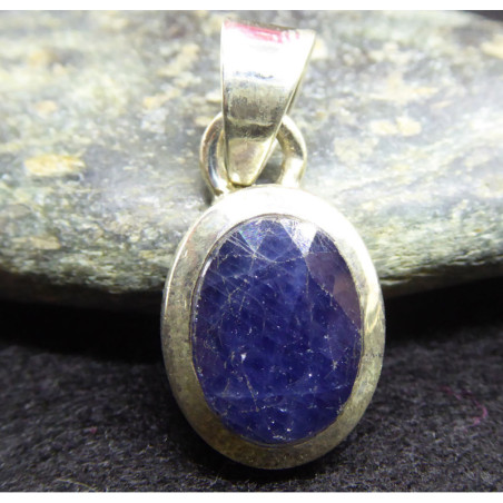 Pendentif en Saphir, Bijou Argent