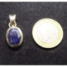Blue Sapphire and Silver Pendant