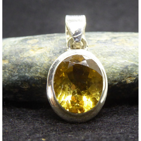 Citrine and Silver Pendant