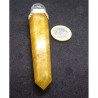 Yellow Quartz Energy Stick with Rock Crystal Ball