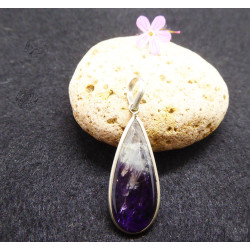 Pendentif Goutte Amétrine et Argent