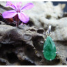Pendentif Goutte en Emeraude et Argent 925