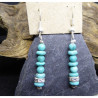 Boucles d'Oreilles en Turquoise et Strass