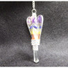 Pendentif Ange Chakras et Pointe de Cristal de Roche
