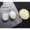 Boucles d'oreille en PIerre de Lune Ovale
