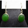Boucles d'Oreille en Jade et Argent