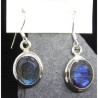 Boucles d'Oreilles en Labradorite facettée