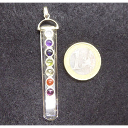 Pendentif Cristal et Pierre des Chakras