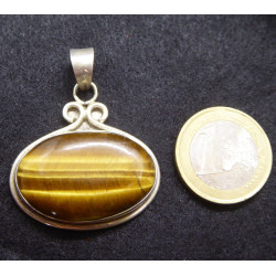 Pendentif en Oeil de Tigre Arabesque