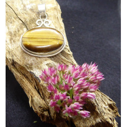 Pendentif en Oeil de Tigre Arabesque