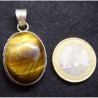Pendentif Argent 925 Oeil de TIgre
