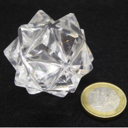 Grand Icosaedre étoilé en Cristal de Roche