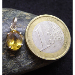 Pendentif Oval Citrine et Argent 925